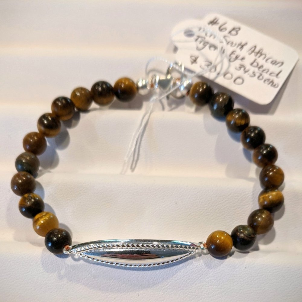 South African Tiger's Eye bead bracelet